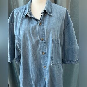 Dickies men's denim short sleeve shirt/SZ 3XL Pre Loved